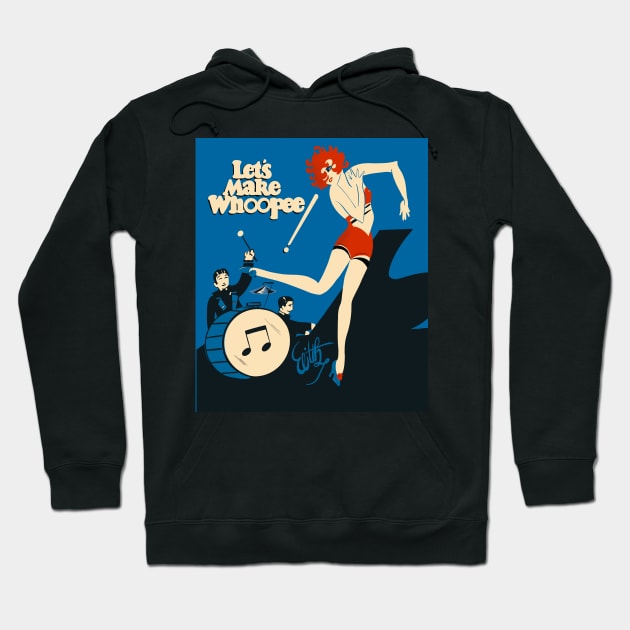 Let’s Make Whoopee! Jazz Vintage Poster Hoodie by NattyDesigns